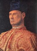 BELLINI, Giovanni Portrait of a Condottiere (Jacopo Marcello)  yr6 oil painting artist